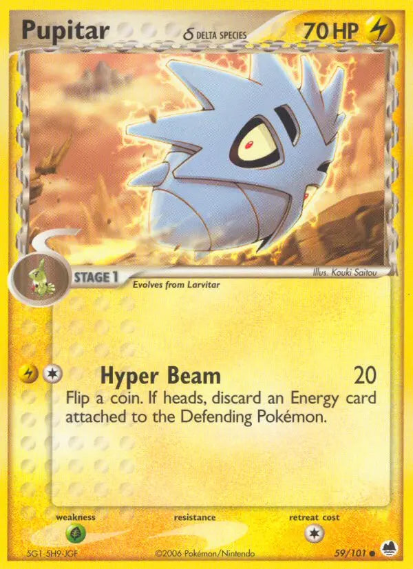 Pupitar δ 59 Dragon Frontiers Pokesingles