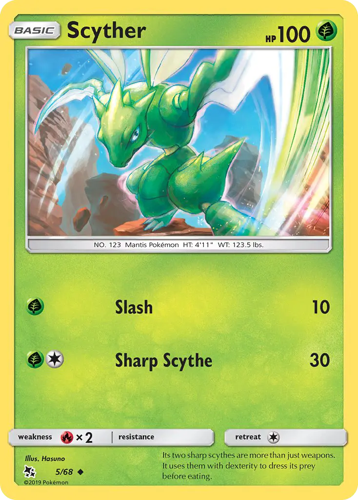 Scyther 5 Hidden Fates Pokesingles
