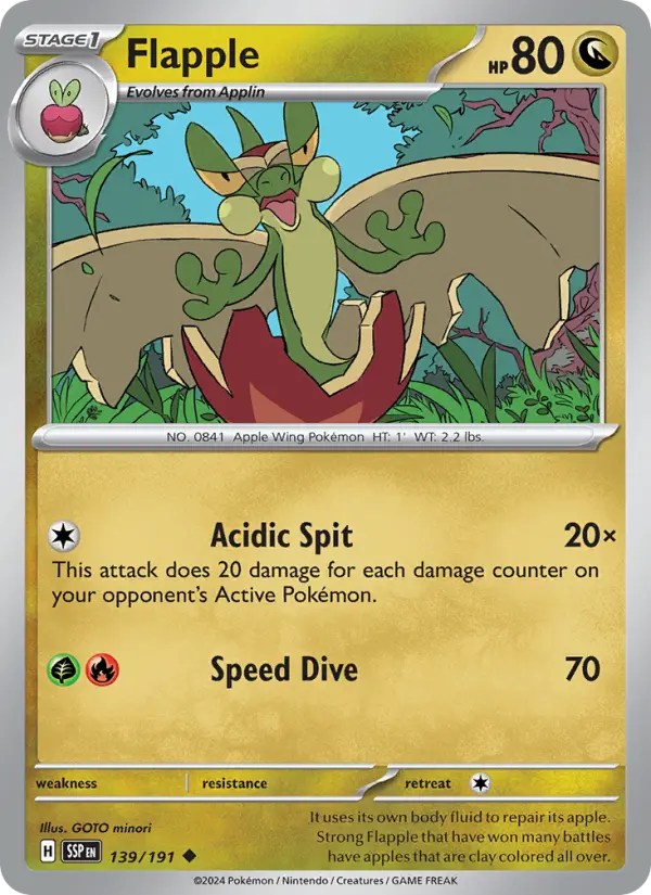 Flapple 139 Surging Sparks Pokesingles