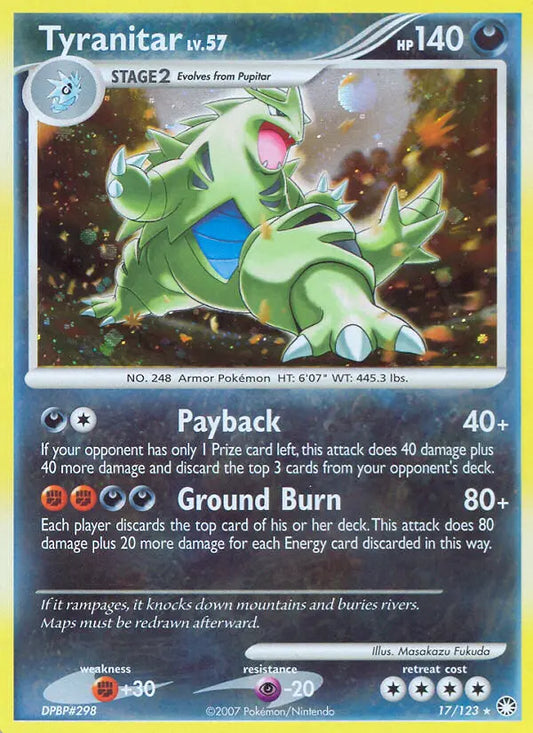 Tyranitar 17 Mysterious Treasures Pokesingles