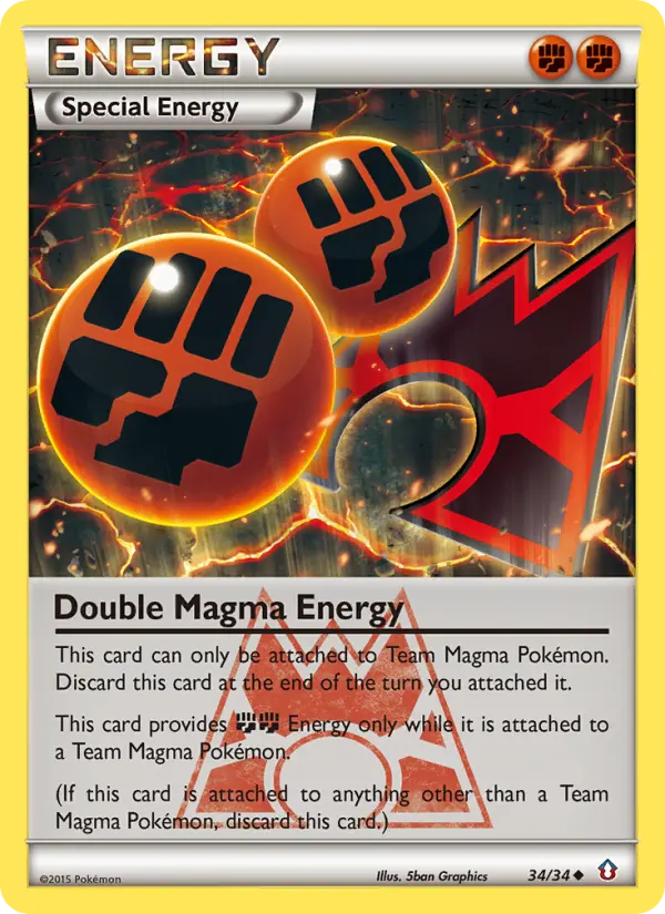 Double Magma Energy 34 Double Crisis Pokesingles