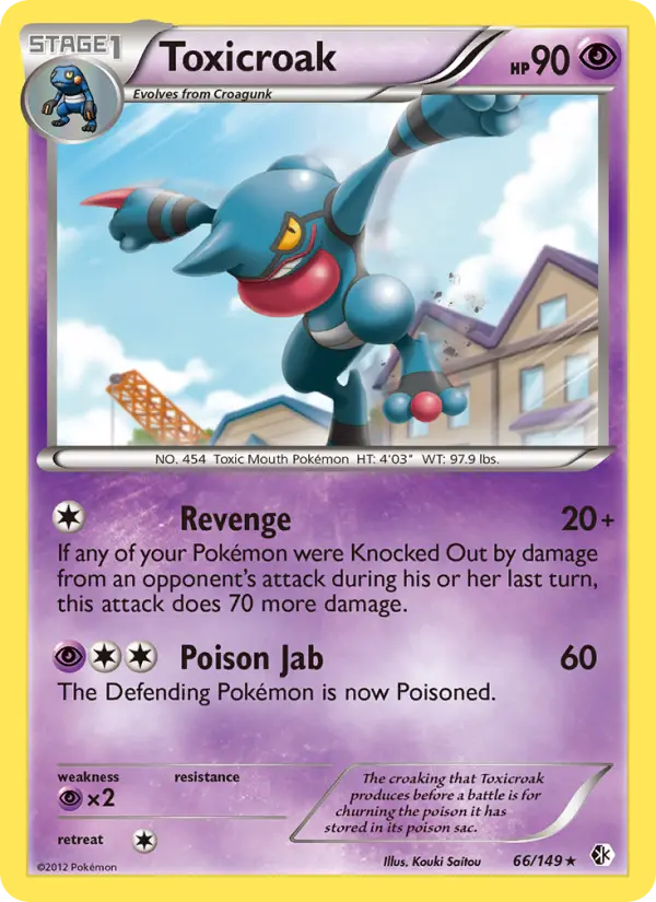 Toxicroak 66 Boundaries Crossed Pokesingles