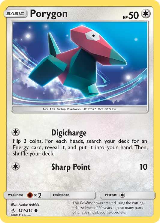 Porygon 154 Unbroken Bonds Pokesingles