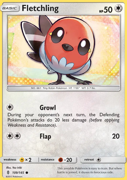 Fletchling 109 Guardians Rising Pokesingles
