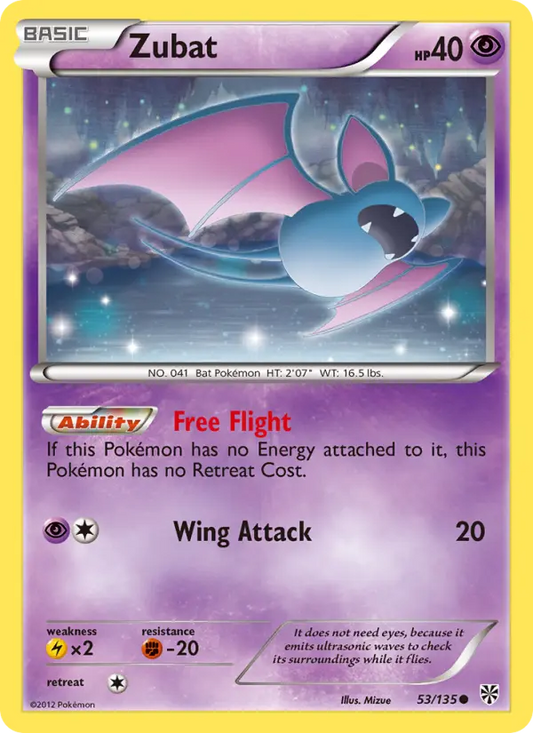 Zubat 53 Plasma Storm Pokesingles