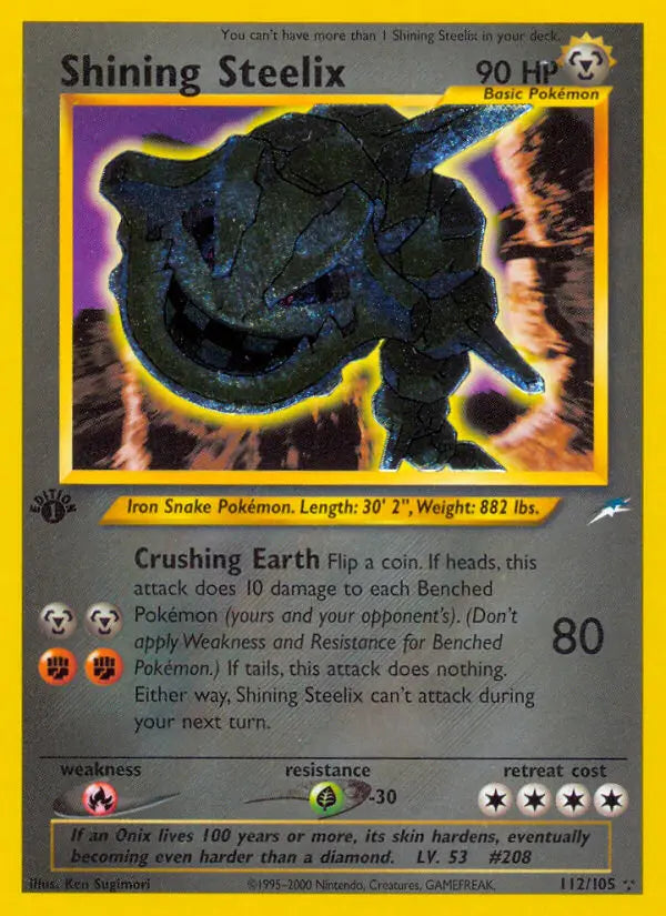 Shining Steelix 112 Neo Destiny Pokesingles