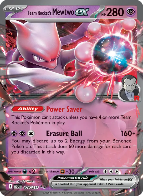 Team Rocket's Mewtwo ex 79 Ascended Heroes Pokesingles