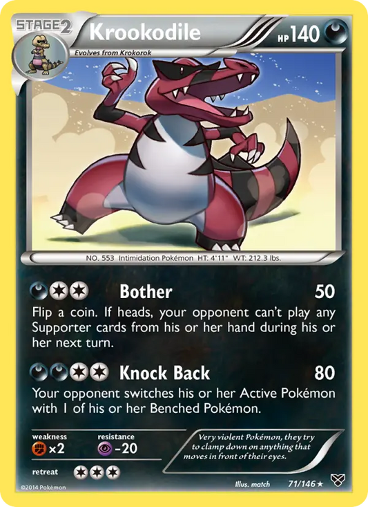 Krookodile 71 XY Pokesingles