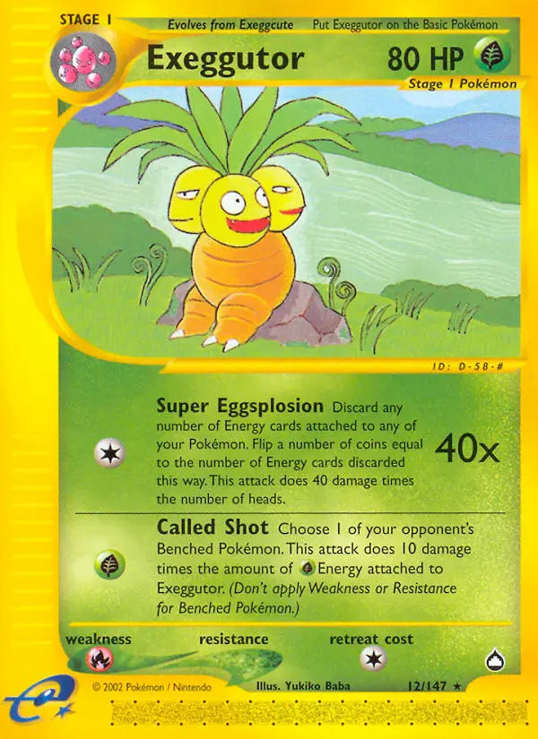 Exeggutor 12 Aquapolis Pokesingles