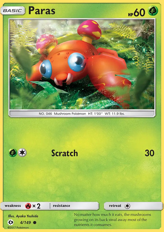 Paras 4 Sun & Moon Pokesingles
