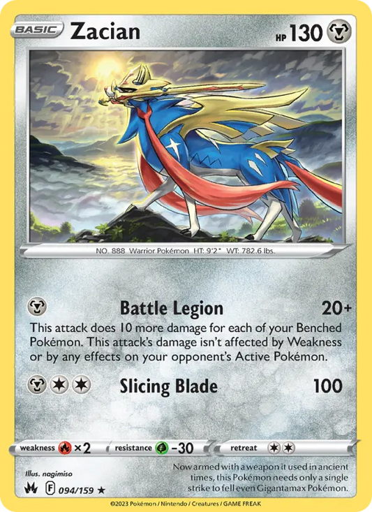 Zacian 94 Crown Zenith Pokesingles