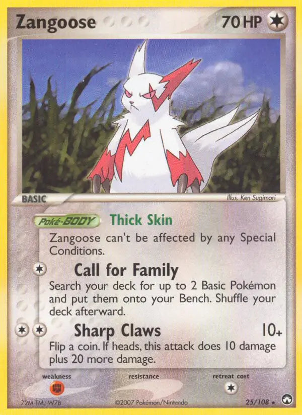 Zangoose 25 Power Keepers Pokesingles