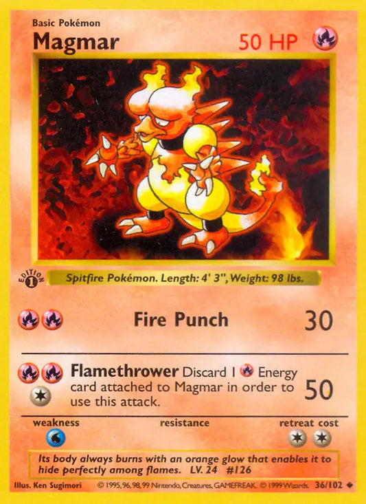 Magmar 36 Base Set Pokesingles