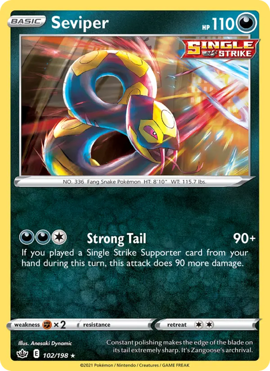 Seviper 102 Chilling Reign Pokesingles