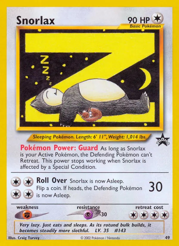 Snorlax 49 Wizards Black Star Promos Pokesingles