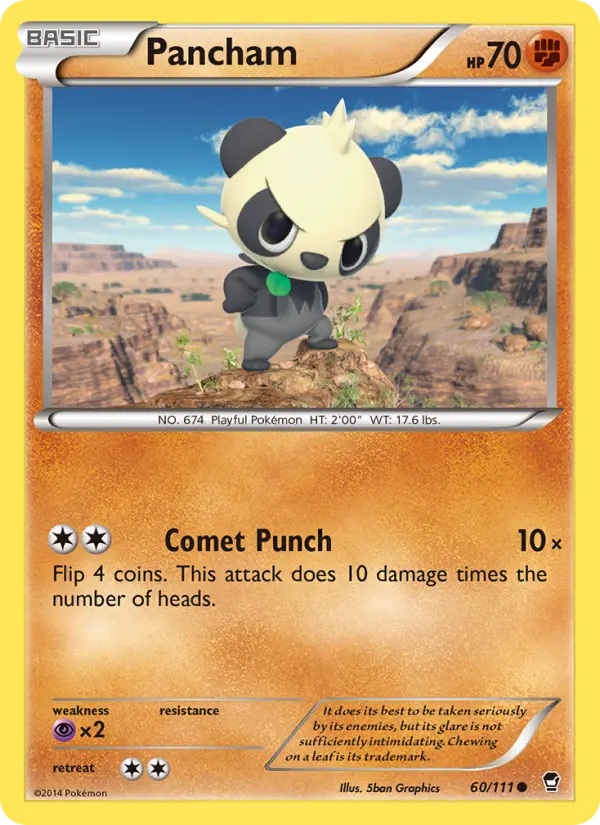 Pancham 60 Furious Fists Pokesingles