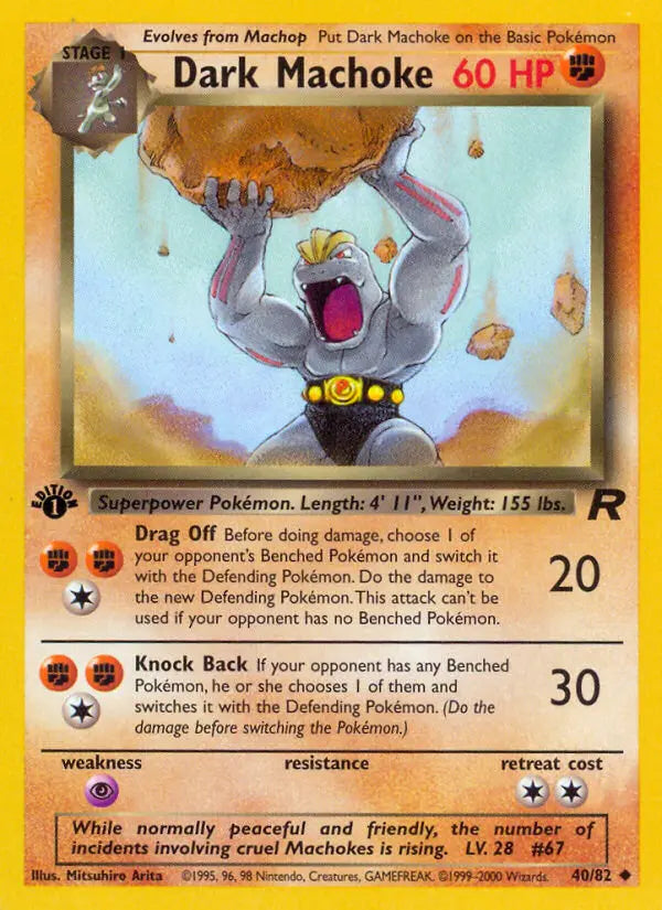 Dark Machoke 40 Team Rocket Pokesingles