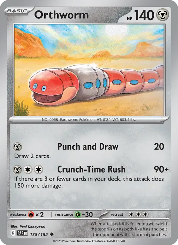 Orthworm 138 Paradox Rift Pokesingles