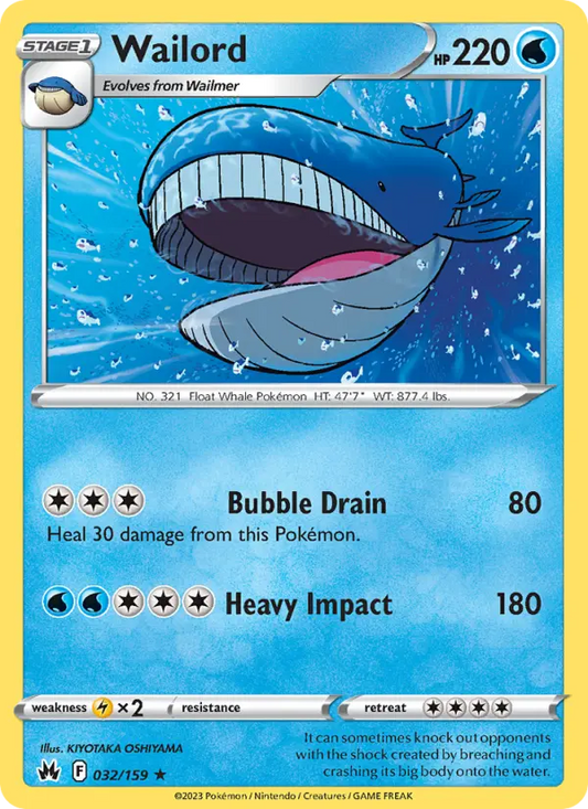 Wailord 32 Crown Zenith Pokesingles