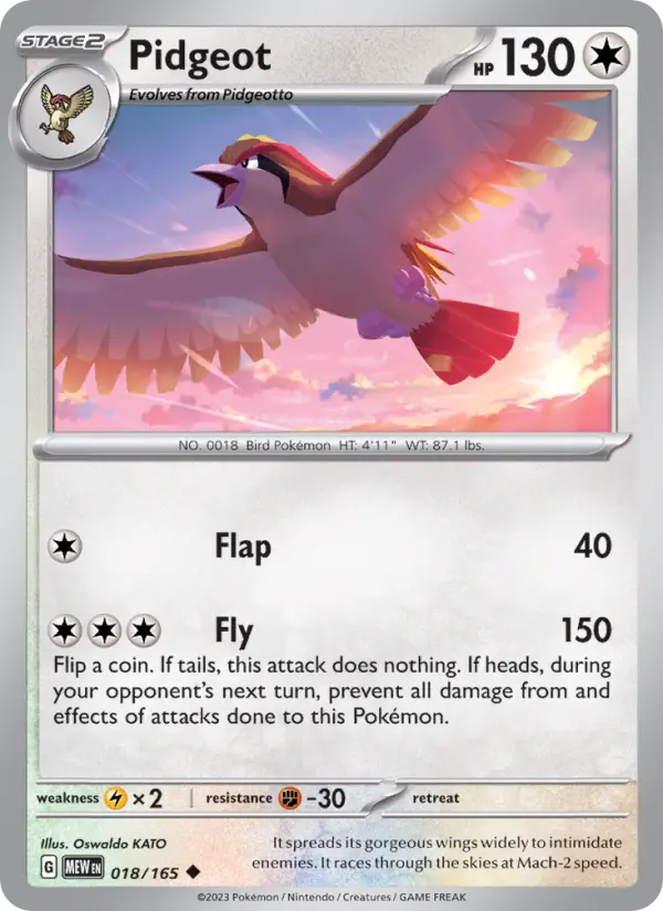 Pidgeot 18 151 Pokesingles