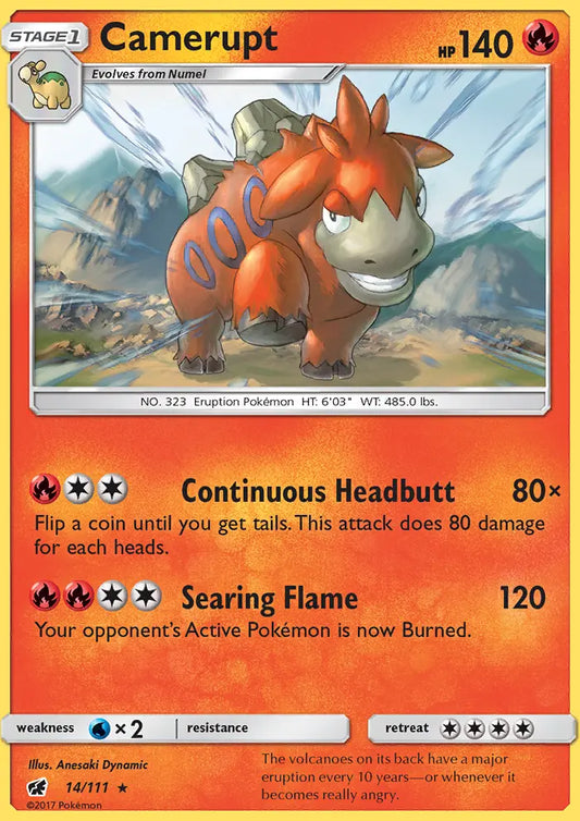 Camerupt 14 Crimson Invasion Pokesingles