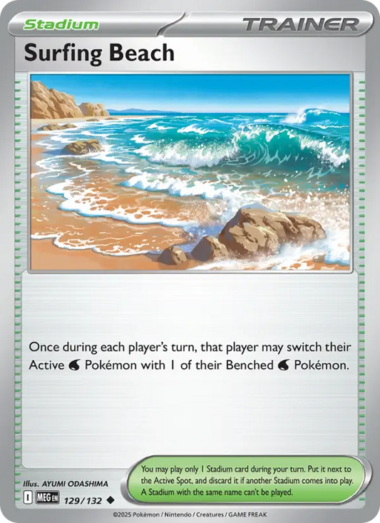 Surfing Beach 129 Mega Evolution Pokesingles
