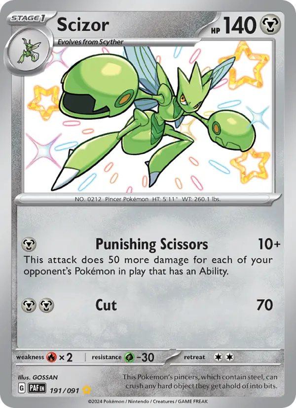 Scizor 191 Paldean Fates Pokesingles