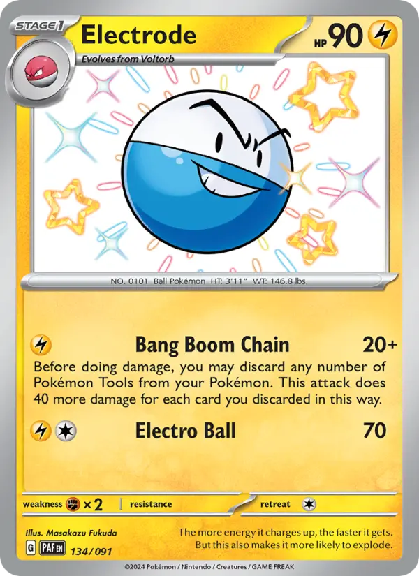 Electrode 134 Paldean Fates Pokesingles