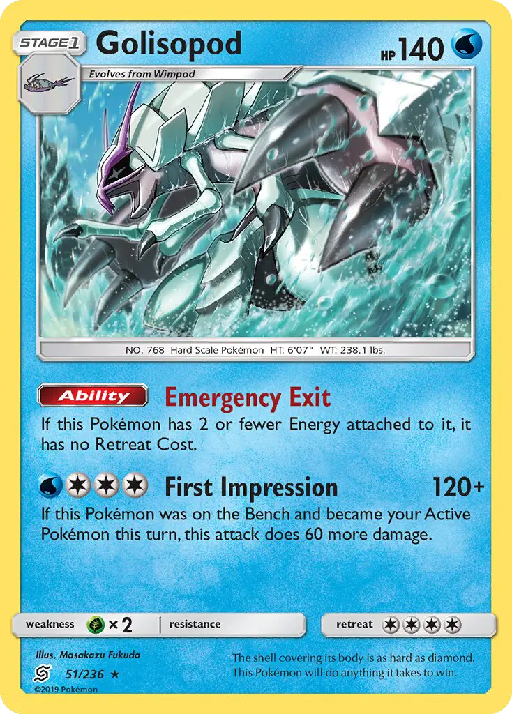 Golisopod 51 Unified Minds Pokesingles