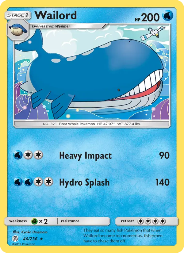 Wailord 46 Cosmic Eclipse Pokesingles