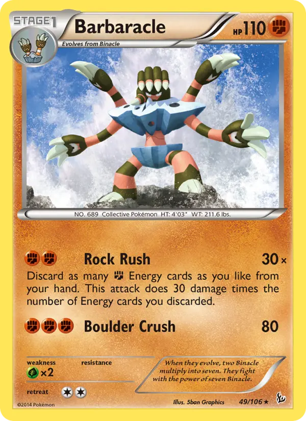 Barbaracle 49 Flashfire Pokesingles