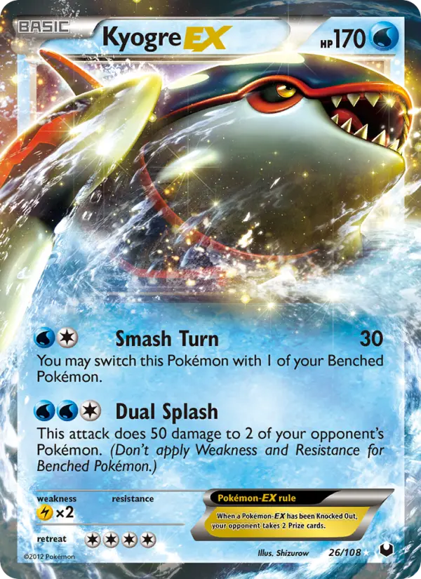 Kyogre-EX 26 Dark Explorers Pokesingles