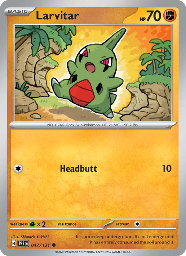 Larvitar 47 Prismatic Evolutions Pokesingles