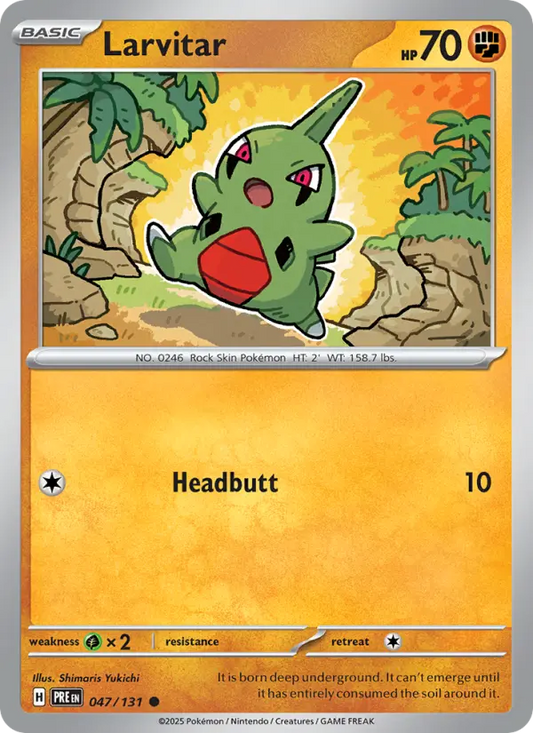 Larvitar 47 Prismatic Evolutions Pokesingles