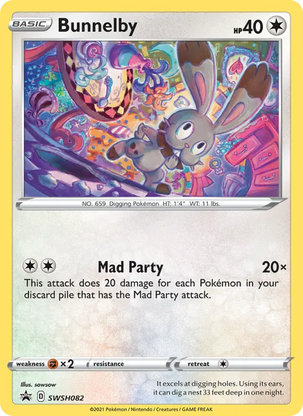 Bunnelby SWSH082 SWSH Black Star Promos Pokesingles