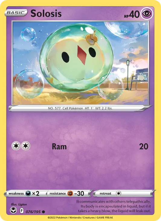 Solosis 76 Silver Tempest Pokesingles