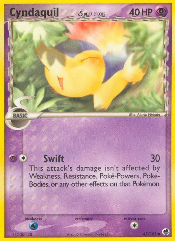 Cyndaquil δ 45 Dragon Frontiers Pokesingles