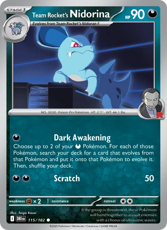 Team Rocket's Nidorina 115 Destined Rivals Pokesingles