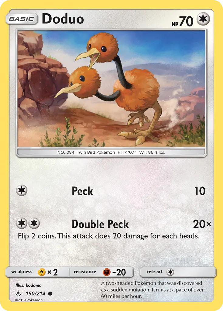 Doduo 150 Unbroken Bonds Pokesingles