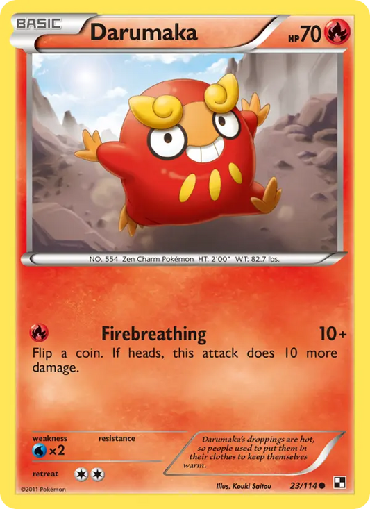 Darumaka 23 Black & White Pokesingles