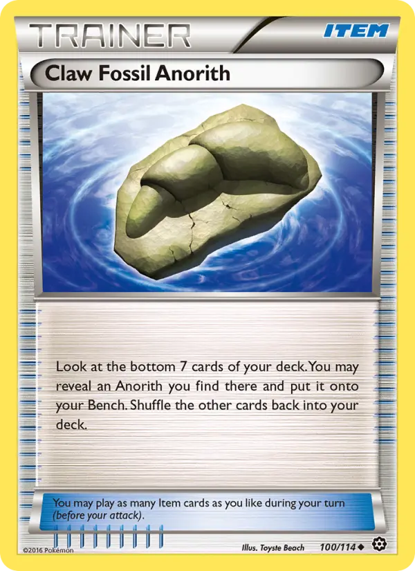 Claw Fossil Anorith 100 Steam Siege Pokesingles