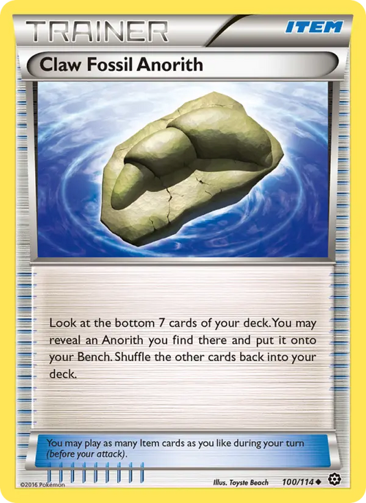Claw Fossil Anorith 100 Steam Siege Pokesingles