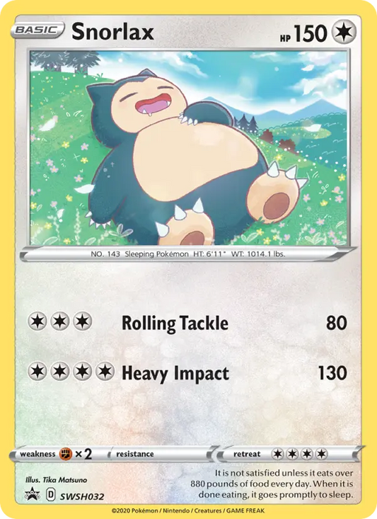 Snorlax SWSH032 SWSH Black Star Promos Pokesingles