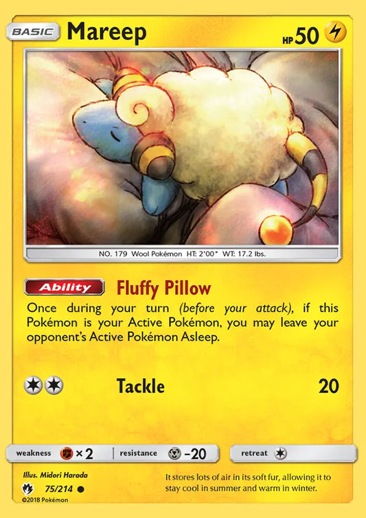 Mareep 75 Lost Thunder Pokesingles
