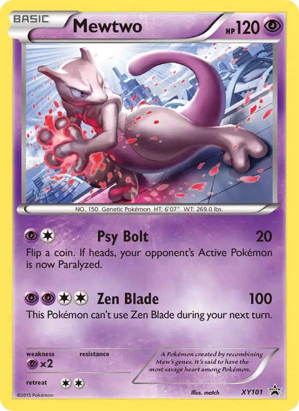 Mewtwo XY101 XY Black Star Promos Pokesingles