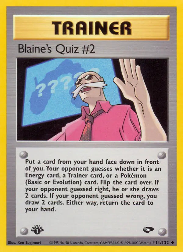 Blaine's Quiz #2 111 Gym Challenge Pokesingles