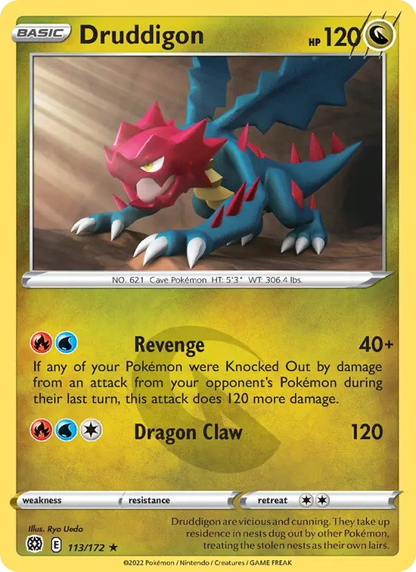 Druddigon 113 Brilliant Stars Pokesingles