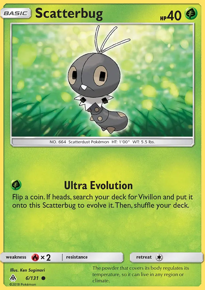 Scatterbug 6 Forbidden Light Pokesingles