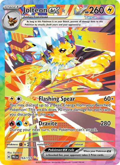 Jolteon ex 153 Prismatic Evolutions Pokesingles