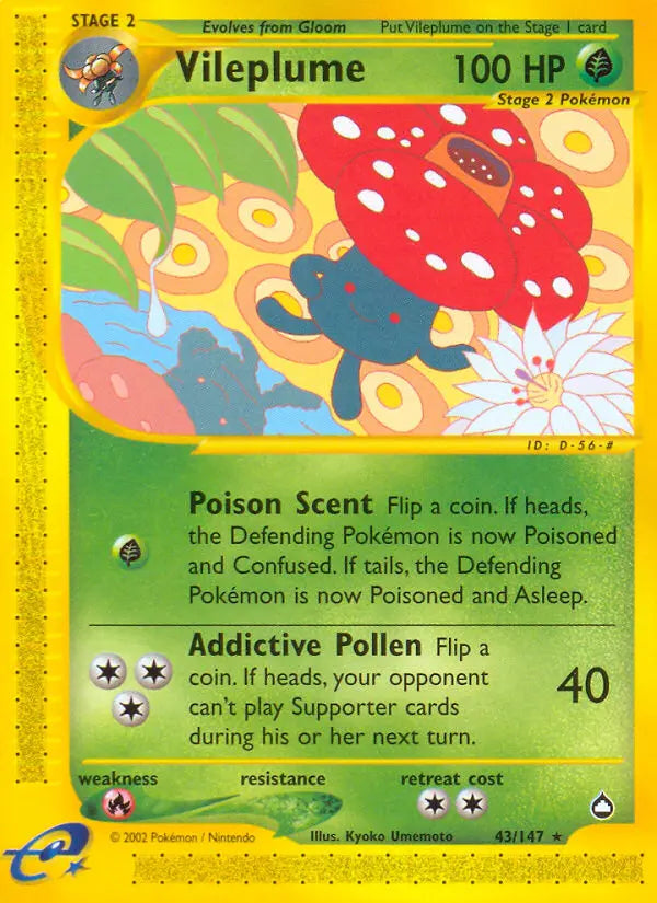 Vileplume 43 Aquapolis Pokesingles